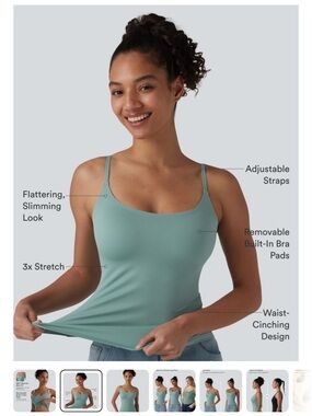 HALARA Scoop Neck Built-in Bra Casual Tank
Top B-E Cups